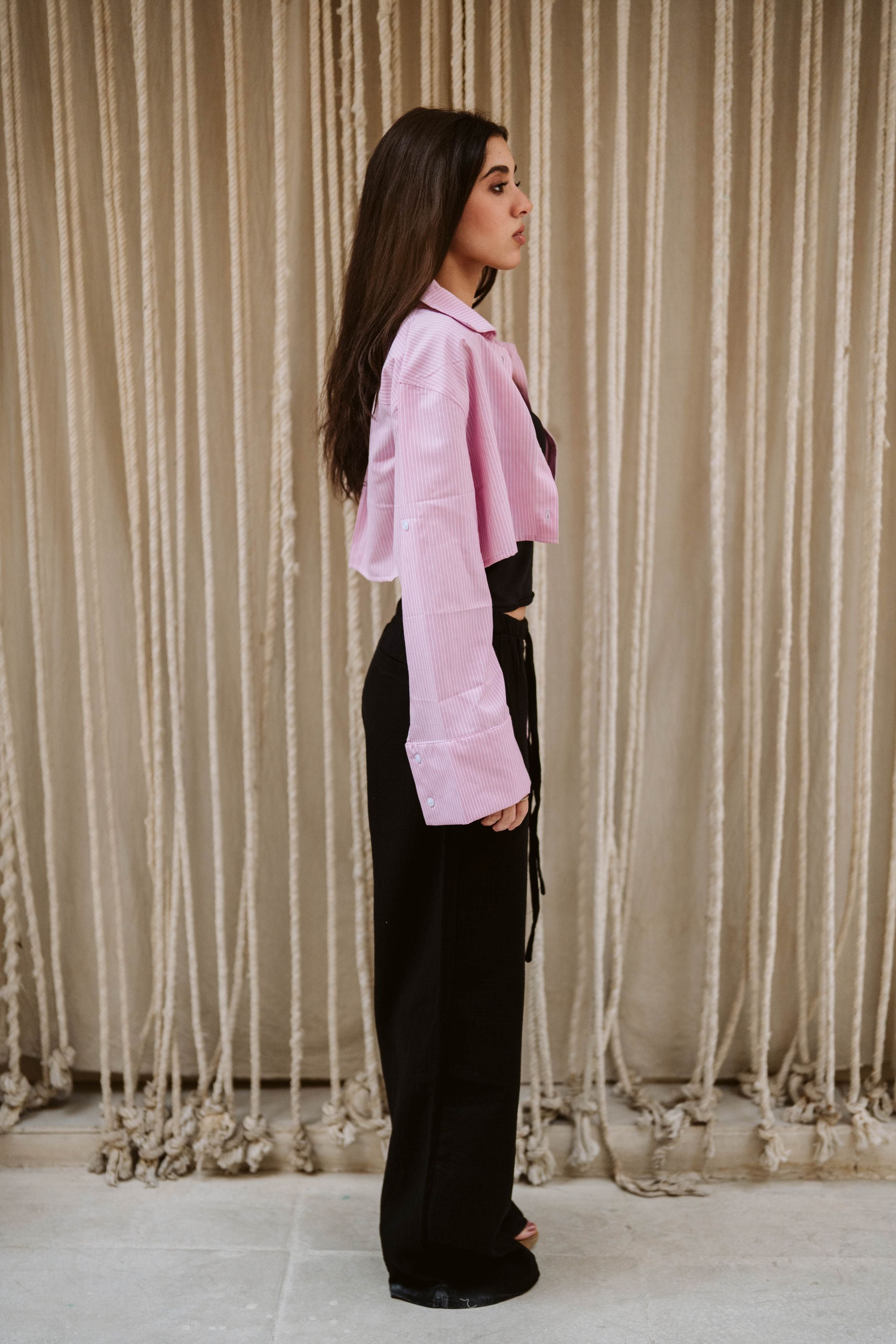 women baggy crinkled pants