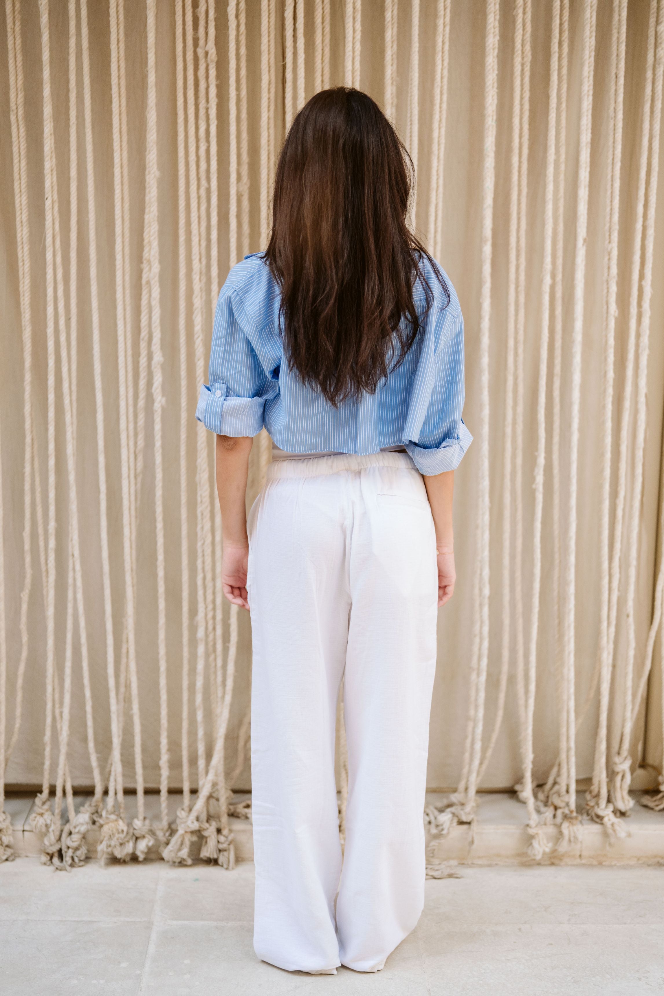 women baggy crinkled pants